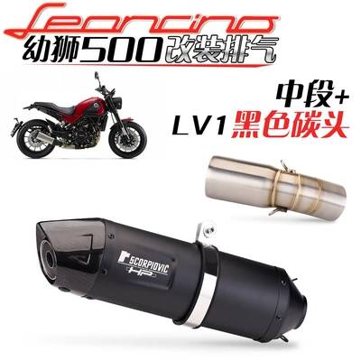 section full carbon fiber exhaust – Exhaust pipe - middle-section-leo-black-carbon-head