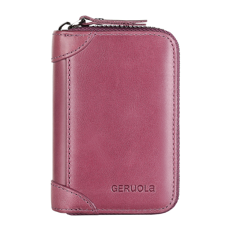 Tarjetas para mujer exquisita de alta gama pequeña antimagnetización 2024 de gran capacidad con múltiples asientos para tarjetas, bolsa de almacenamiento de tarjetas de cuero