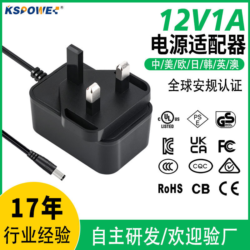 12V1A Power Adapter with Chinese Standard 3C/Ul/Fcc/Ukca/Ce/Gs Certification 24V0.5A Power Adapter