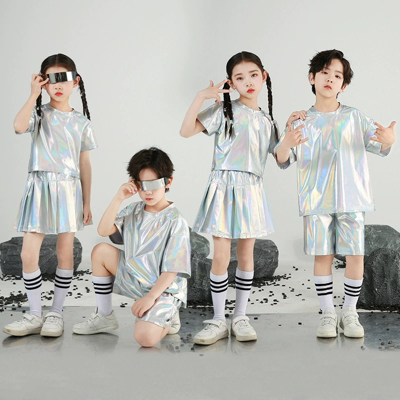 Детские костюмы для выступлений в стиле робот-стрит-дэнс Костюмы для выступлений с технологиями AI Костюмы для выступлений в начальной школе Спортивные игры Костюмы для выступлений в детском саду