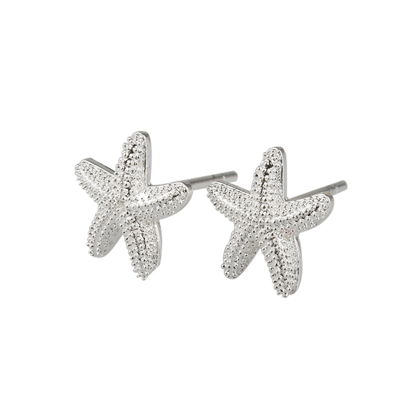 海星耳钉日韩时尚新款潮秋冬耳环设计感气质镀银耳饰女大气