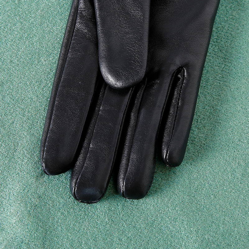 韩版羊皮真皮手套女士触屏加绒加厚防寒骑行开车手套秋冬成人手套