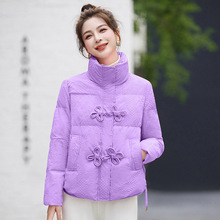 新中式复古棉衣外套女2025冬季新款小个子盘扣短款加厚保明小棉袄