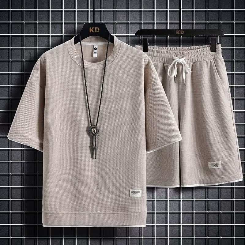 Fuente de fábrica simple traje casual de moda en verano cinco manga temperamento literatura y arte perezoso estilo de tendencia japonesa