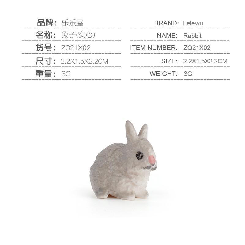 Simulación Granja modelo de juguete mini pollo pato ganso ganado ovejas aves de corral modelo Pequeño Animal Modelo En Miniatura Traje transfronterizo