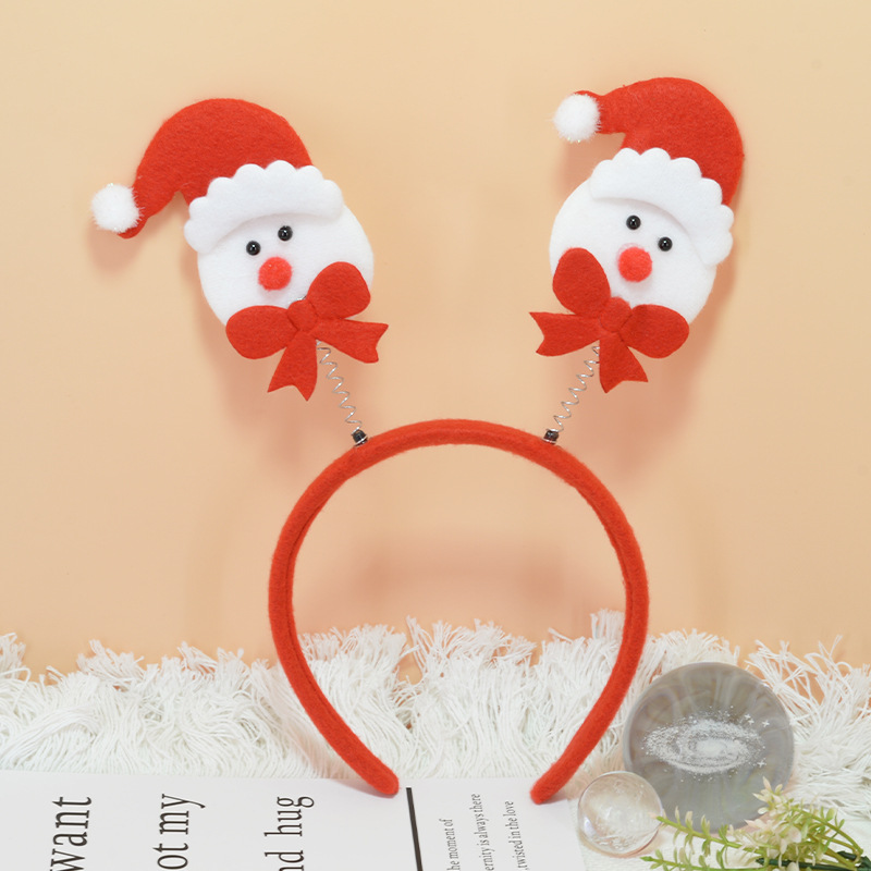 Adorable cabello de Navidad corno de ciervo cinco estrellas cabeza de banda de cabello de Navidad para niños corpos de cabello de decoración accesorios clipes de cabello