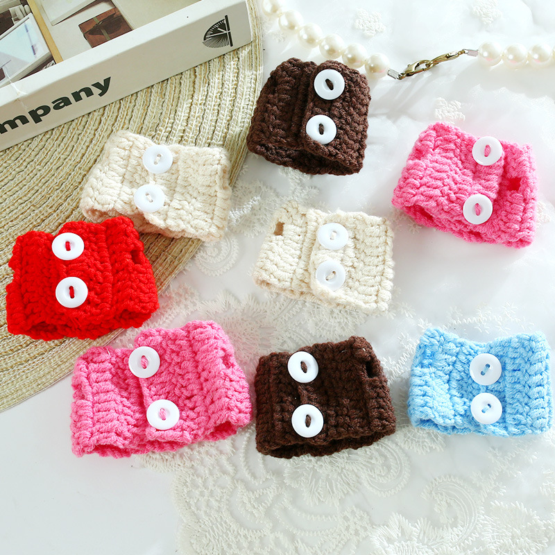 Cute and super cute woolen double-button knitted clothes DIY handmade doll dolls doll dressing accessories materials wholesale
