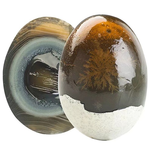 Pickled duck eggs (century eggs) wholesale—delicate, speckled, and aged—50-80g per piece