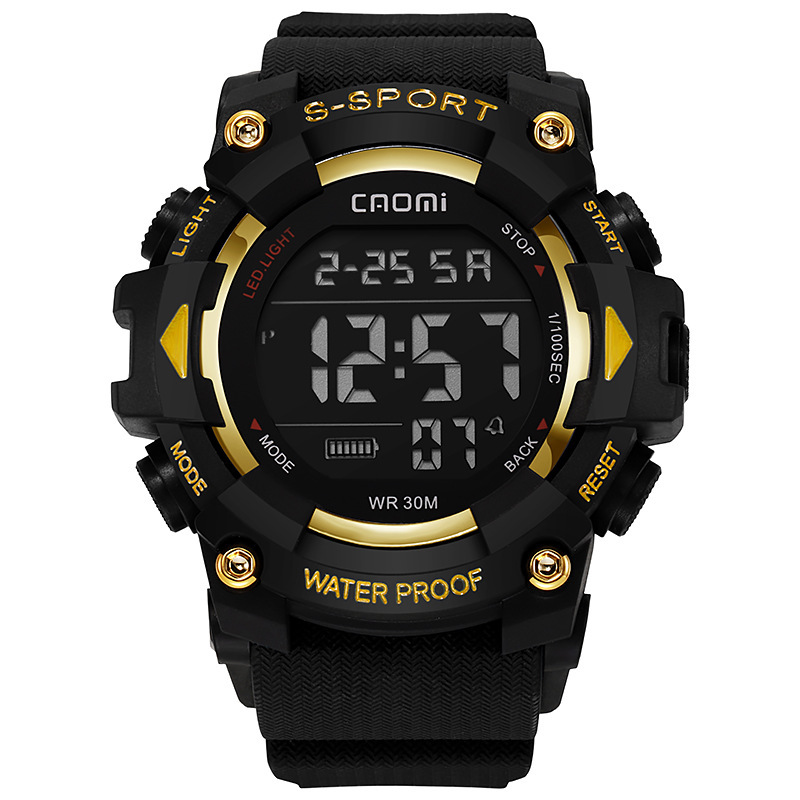 Nuevo reloj de moda al aire libre para hombres estudiantes tendencia adolescente gran dial impermeable multifuncional reloj electrónico deportivo para hombres