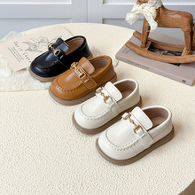 韩版休闲女童皮鞋女孩鞋子秋季男童皮鞋英伦风黑色儿童软底宝宝鞋