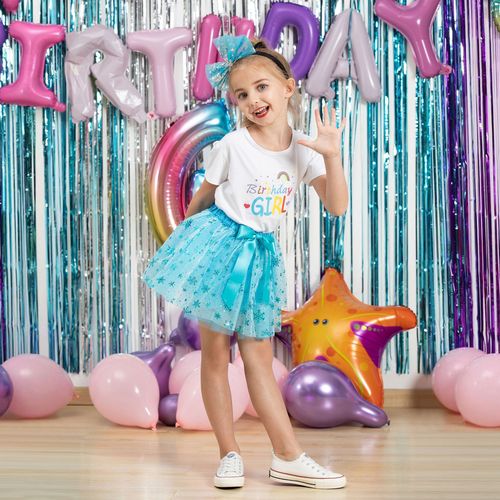 European and American new girls' skirts with lining and bow hairpins, star and moon mesh tutu skirts, tutu skirts, children's clothing