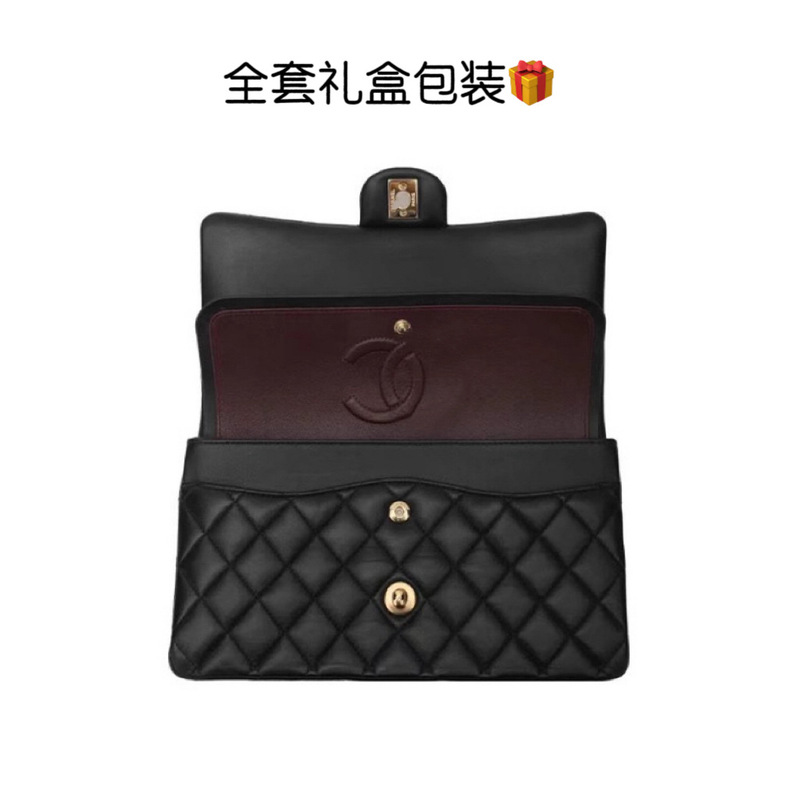 小香风经典cf 真皮链条女包 简约菱格羊皮斜挎腋下包跨境外贸新款|undefined