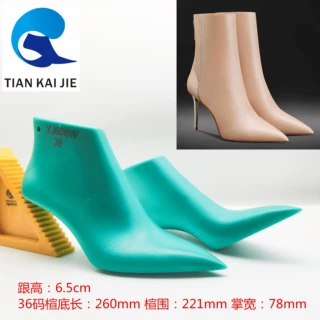 天凯杰鞋楦2023秋冬跟高6.5cm女款尖头靴子鞋楦头鞋模具鞋撑YJ608