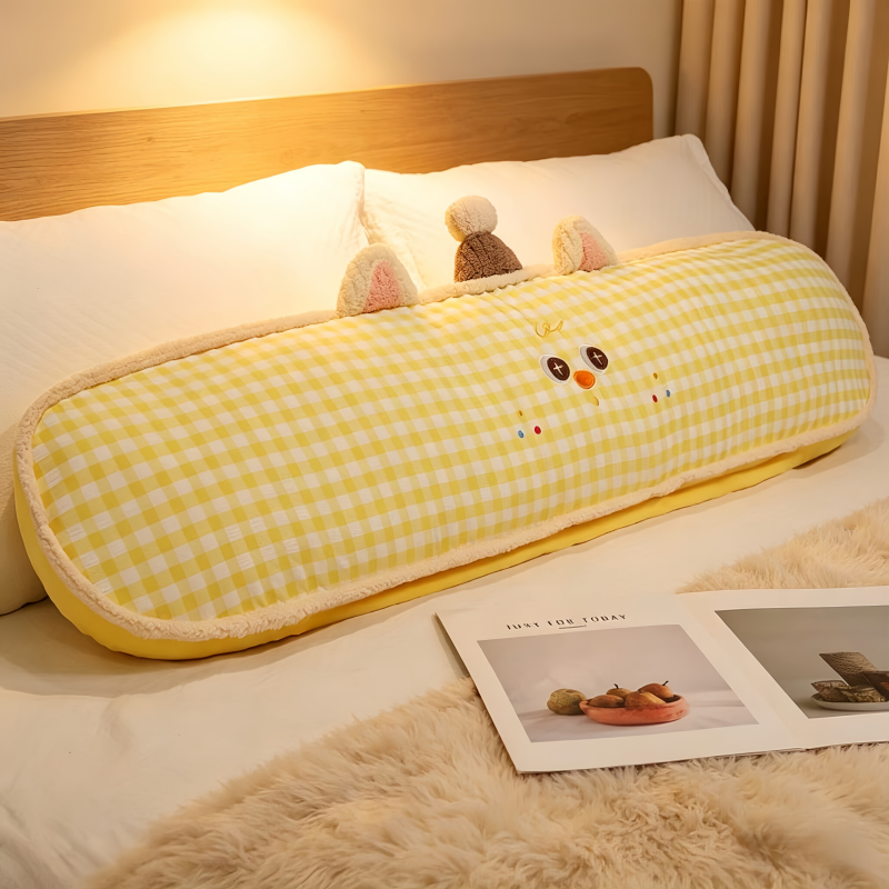 Círculos de dibujos animados almohada de brazo largo sofá cojín de dormitorio almohada de ocio dormitorio dormitorio de estudiantes dormir almohada de piernas