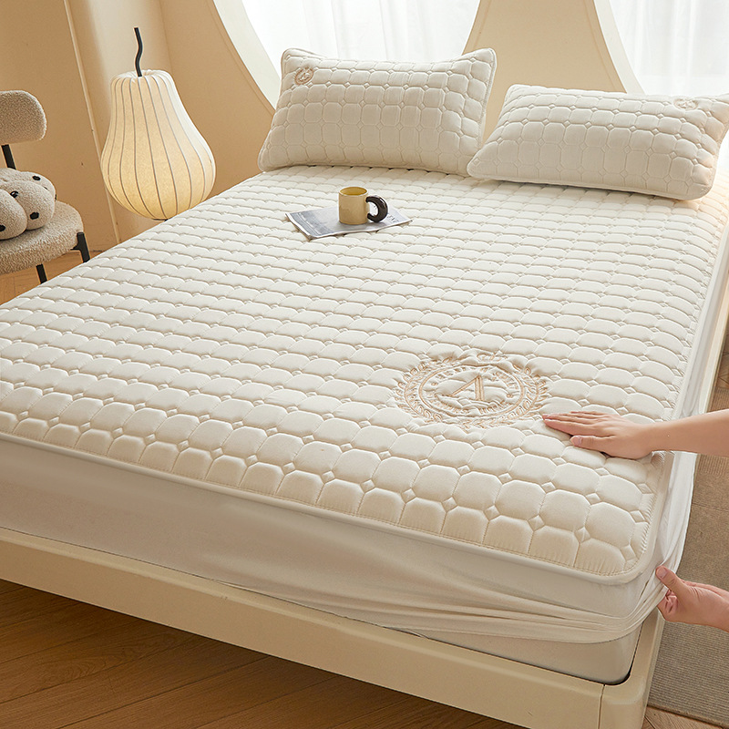 2024 nuevo producto Sombrilla de cama Clase A Sombrilla de cama de algodón crudo-A Sombrilla de cama acolchada de soja Cojín protector Funda antipolvo