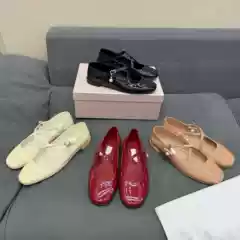New Designer Flat Mary Jane Shoes with Cross Straps in Genuine Leather, Round Toe, Low Cut with Pearl Accents for Women