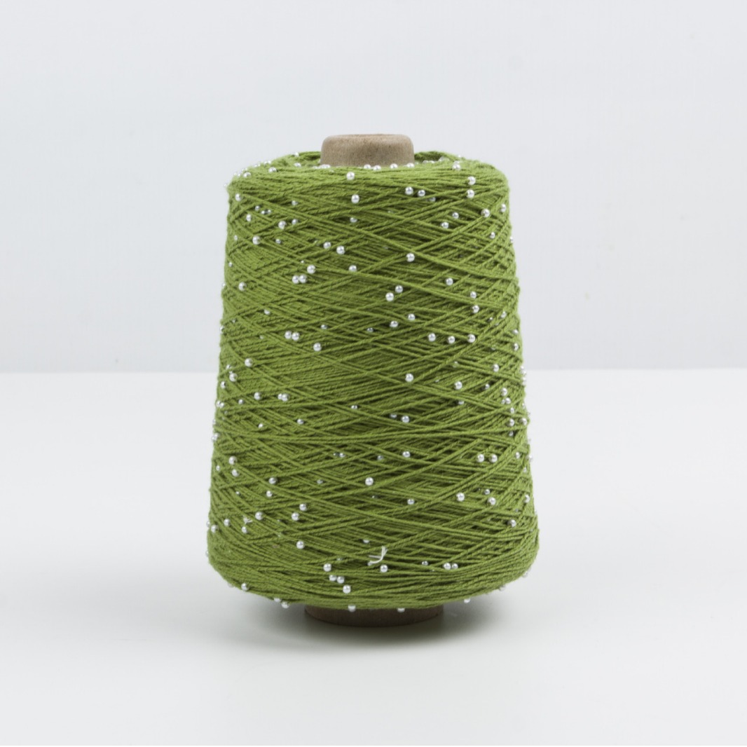 厂家直销.特种花式纱.棉线珠子纱，款式独特绿色