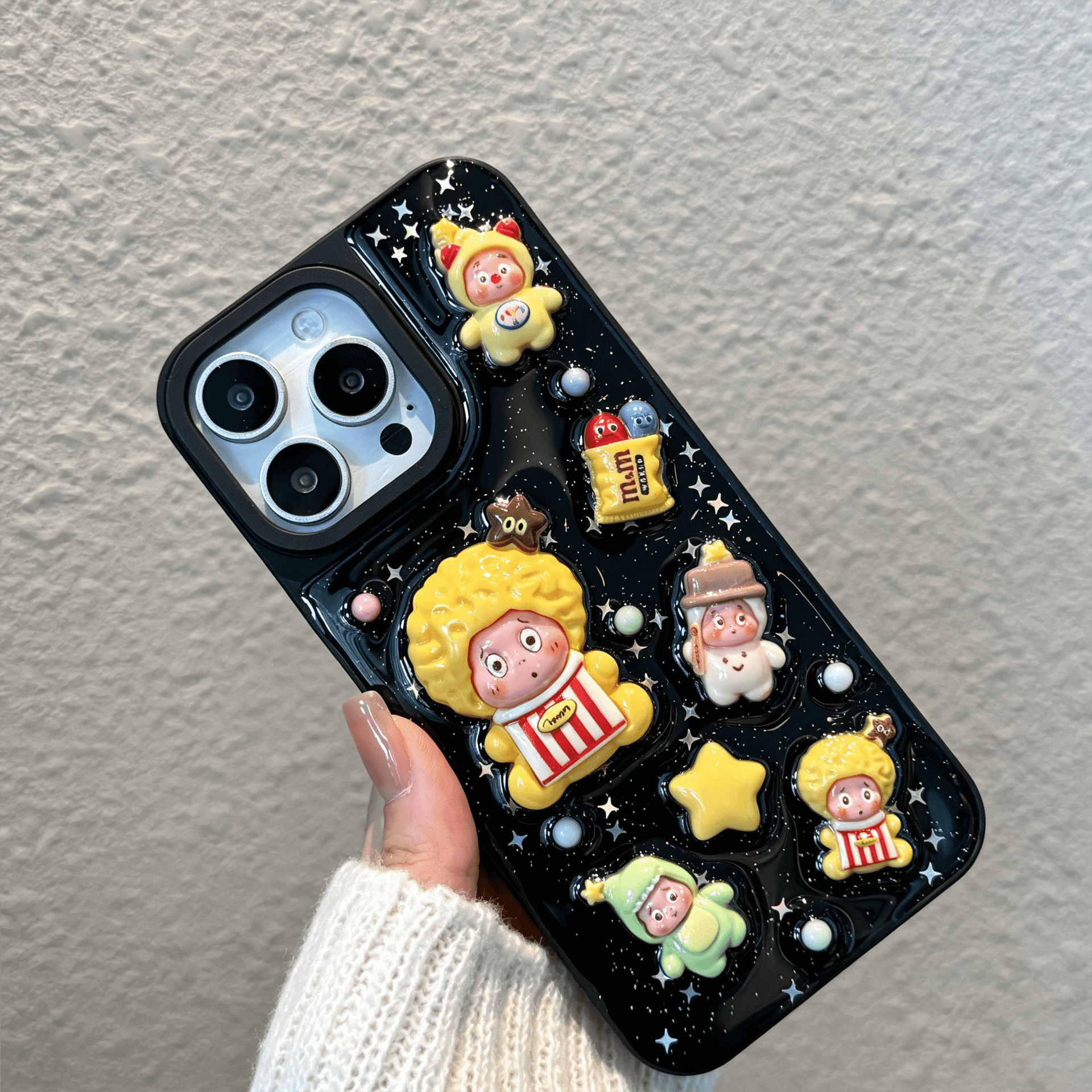 适用苹果18promax手机壳iphone17滴胶卡通星星人16pro新款X保护套 - 8