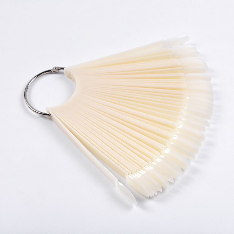 Nail nail mold wholesale round head pointed nail fan color card 50 nail practice iron ring color plate nail polish display board