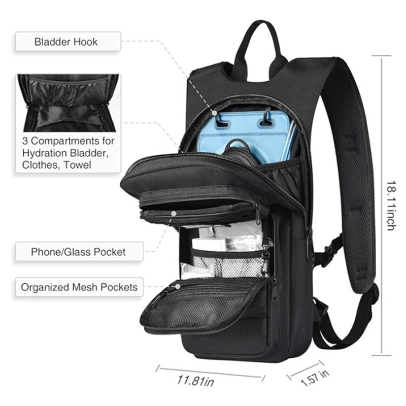 Bolsa de agua deportiva de escalada de montaña en stock, bolsa de agua de trekking de larga distancia, bolsa de agua de camuflaje militar, bolsa de agua táctica de cintura