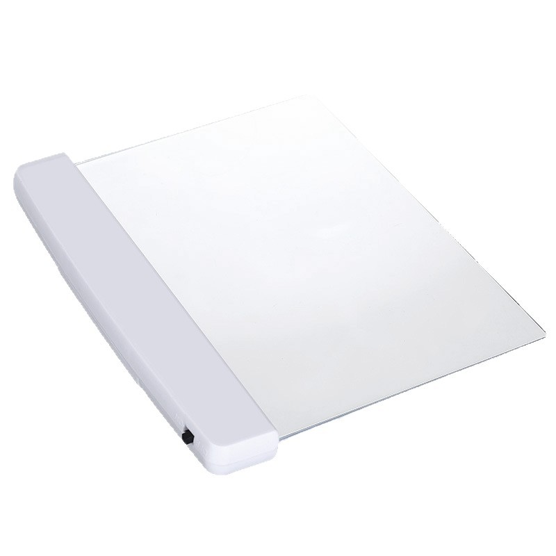 Luz de lectura LED de visión nocturna de panel plano, luz de lectura de estudio con pilas, luz de libro con protección ocular suave para dormitorio con clip para texto