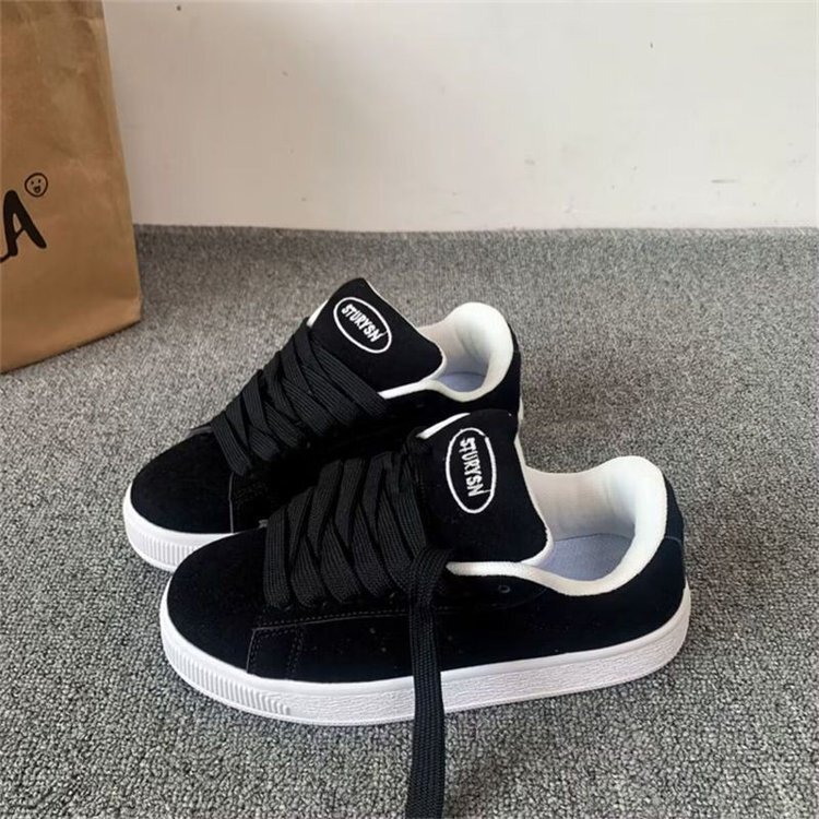 2025 Spring New Niche Retro Black Skateboard Shoes Ins National Trend New Chinese Street Style Student Casual Shoes for Women 2025 Spring New Niche Retro Black Skateboard Shoes Ins National Trend New Chinese Street Style Student Casual Shoes for Women