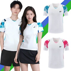 2025新款羽毛球服男女速干短袖yy运动训练服男吸湿排汗透气运动服