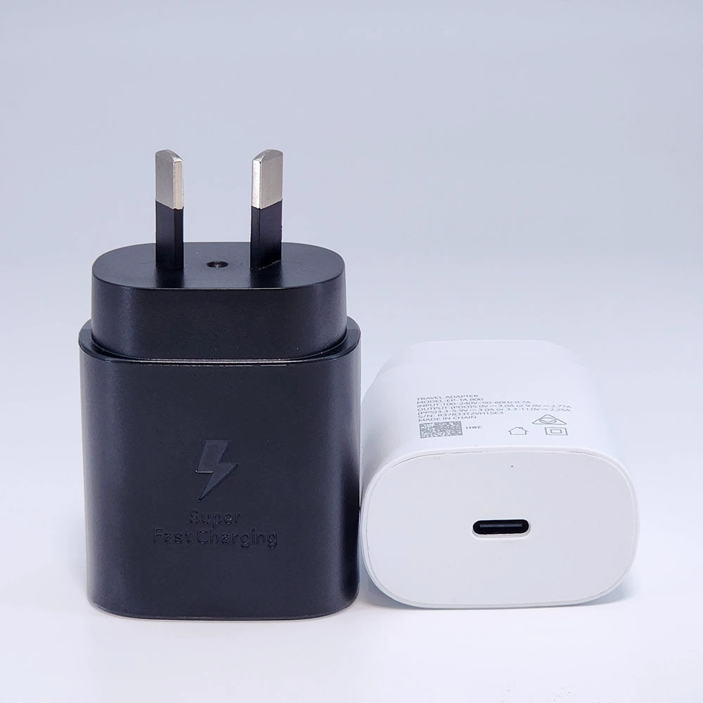 Зарядное устройство для стены совместимо с Samsung и Apple 25W USB-C быстрая зарядка, компактный 7.7×4.2×2.7 см