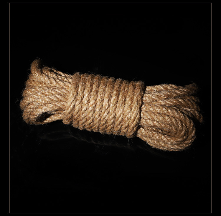 Jiuai Hand-Woven Hemp Rope Restraint for Couples, 5 m Brown Bondage Rope — detail image 21