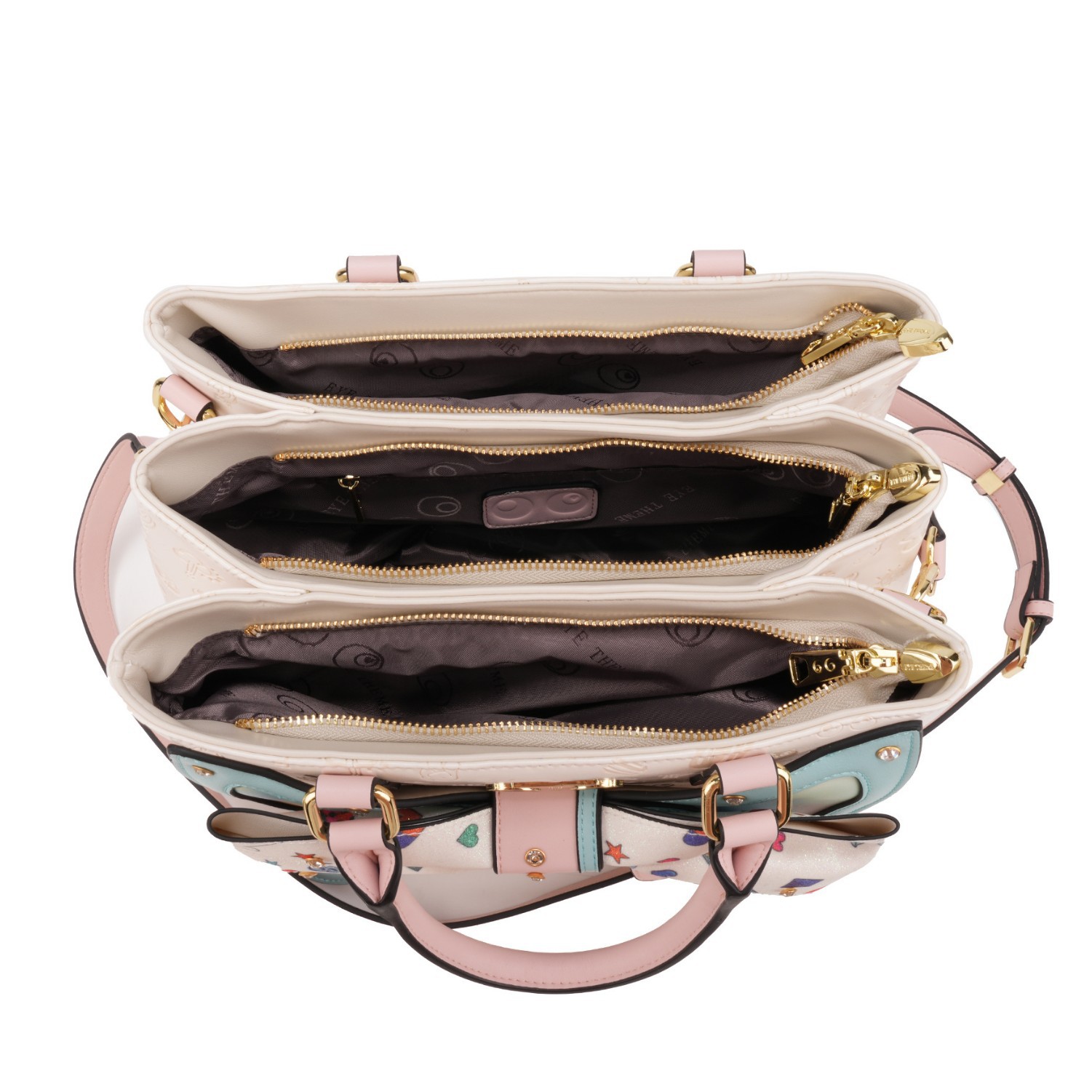 Europa y los Estados Unidos bolsos de damas con cremallera multicapa de contraste de color damas casuales de gran capacidad de oficina de vestir 2880 #