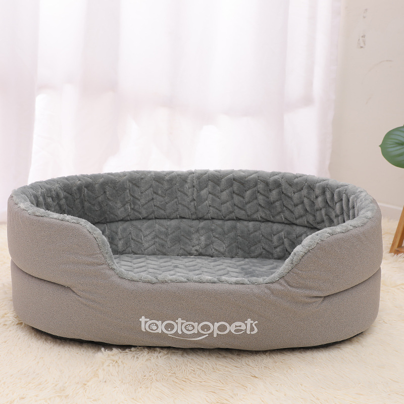 Hawo nuevo 3D 3D esponja para mascotas nido redondo PP algodón cómodo suave antideslizante cuatro estaciones Universal perrera gato nido