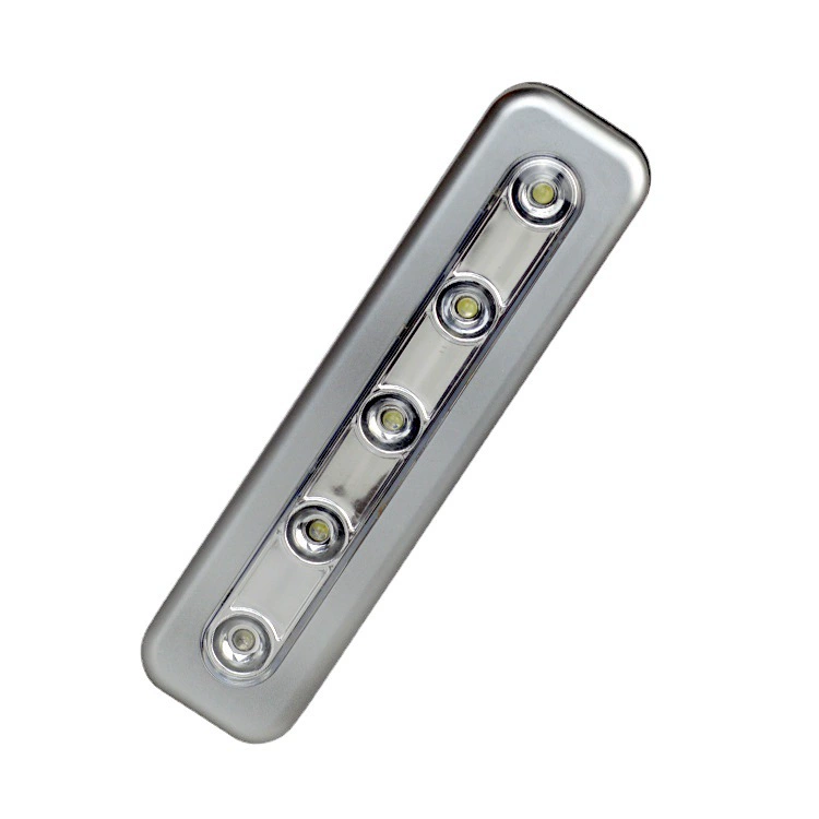 LED магнитный светильник в шкафу, беспроводной 5‑LED, 0.3Вт, белый черный серебристый