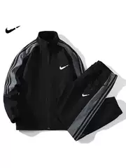 2024 Spring and Autumn Cross-Border Men's Sportswear Set Casual Versatile Solid Color Jacket Korean Style Fashion Trend Set