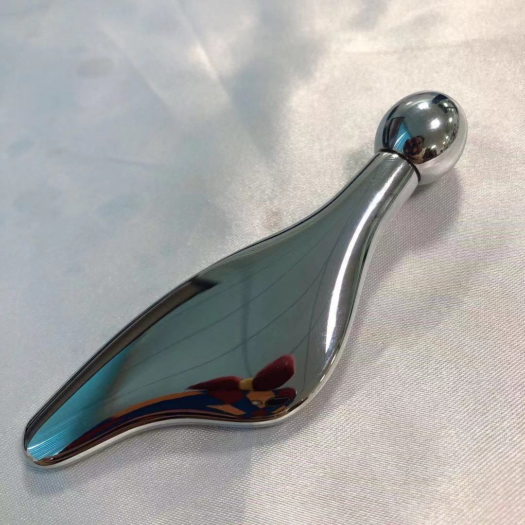 Rodillo metálico para masaje ocular, aplicador para crema facial y lifting de cara, regalo de belleza para el rostro