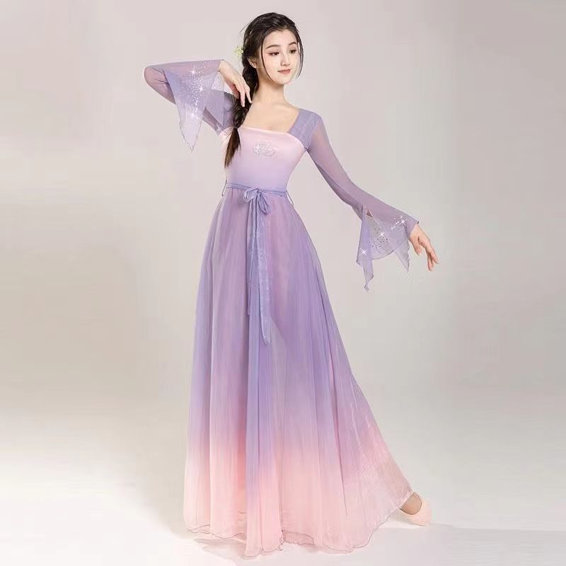 Super fairy classical dance gradient dress flowing fairy performance…