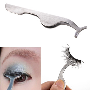 Multi-purpose eyelash tweezers for beginners false eyelashes clip stainless steel clip