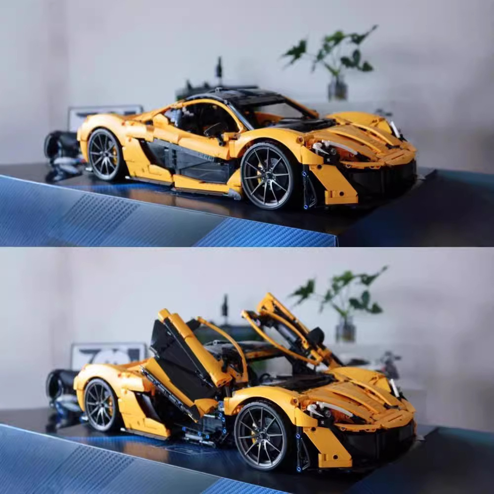 MCLAREN P1 슈퍼 럭셔리카 로고 보이즈 조립 빌딩 블록 기계 그룹 42172 원격 제어 난이도 조립 된 빌딩 블록 장난감