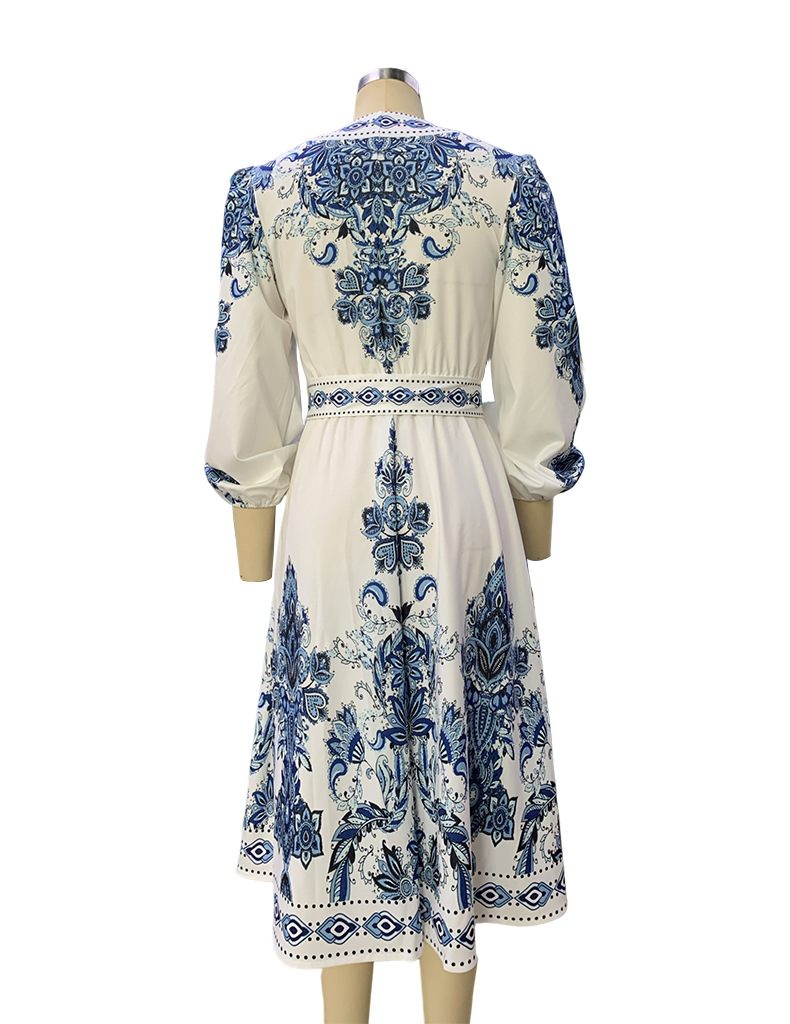 FD1294 In Stock 2023 Spring New Fashion V-Neck Long Sleeve Bohemian Print Dress For Women_ecoleips.com