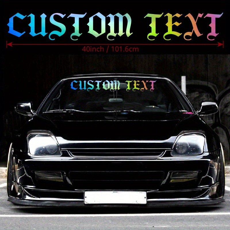 1 件个人化可自订反光汽车贴花，字母主题乙烯基贴纸，带闪光，形