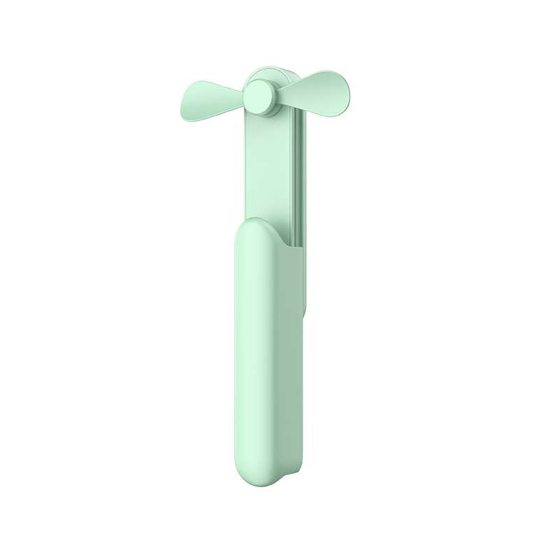 Ventilador de mano pequeño, portátil, compacto, mini, retráctil, ventilador recargable por USB, silencioso, para escritorio de oficina.