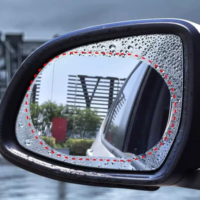 Rearview Mirror Rain-Proof Film for Rearview mirror rainproof sticker - imported-rainproof-film-oval-1-pair-free-tool-kit