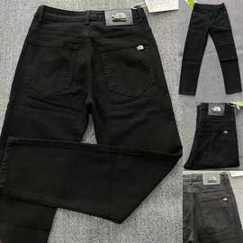 2025春秋季新款牛仔裤男休闲百搭高端黑色简约弹力修身小脚裤男