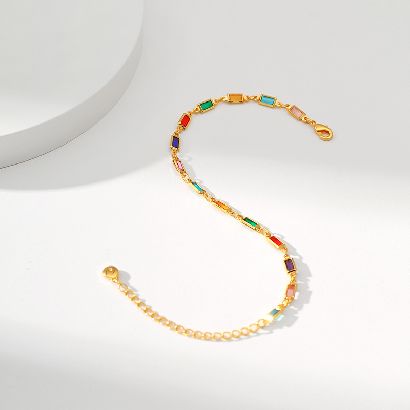 Fashion Geometric Copper Plating Zircon Bracelets 1 Piece