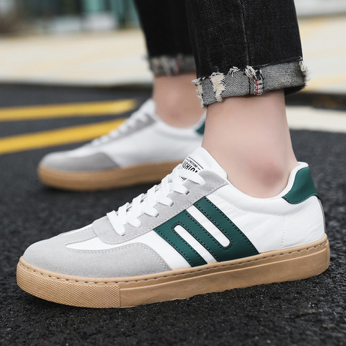  spring extra large size Hong Kong style classic stitching Korean style white shoes men's trendy versatile men's trendy shoes casual sneakers