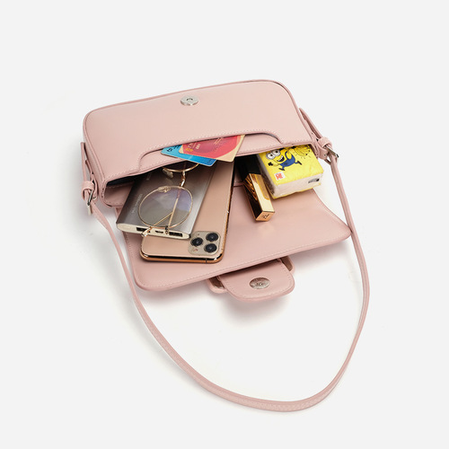 Urban Simple Underarm Bag 2024 Niche Design Pink Bag Women's High-Quality Textured Shoulder Bag Trendy Bags