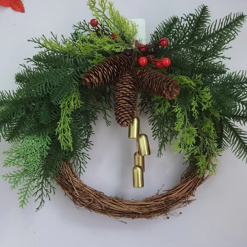 クリスマス装飾ガーランド手作りシミュレーションクリスマスベルガーランドドア吊り窓小道具|undefined