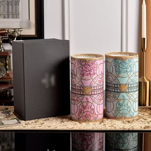 歐式輕奢美杜莎花系列骨瓷花瓶高檔精致台面陶瓷裝飾擺件工廠批發