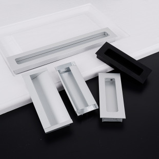 Modern Minimalist Space Aluminum Alloy Drawer Concealed Handle, Moving Door, Groove, Groove, Embedded Invisible Door Handle