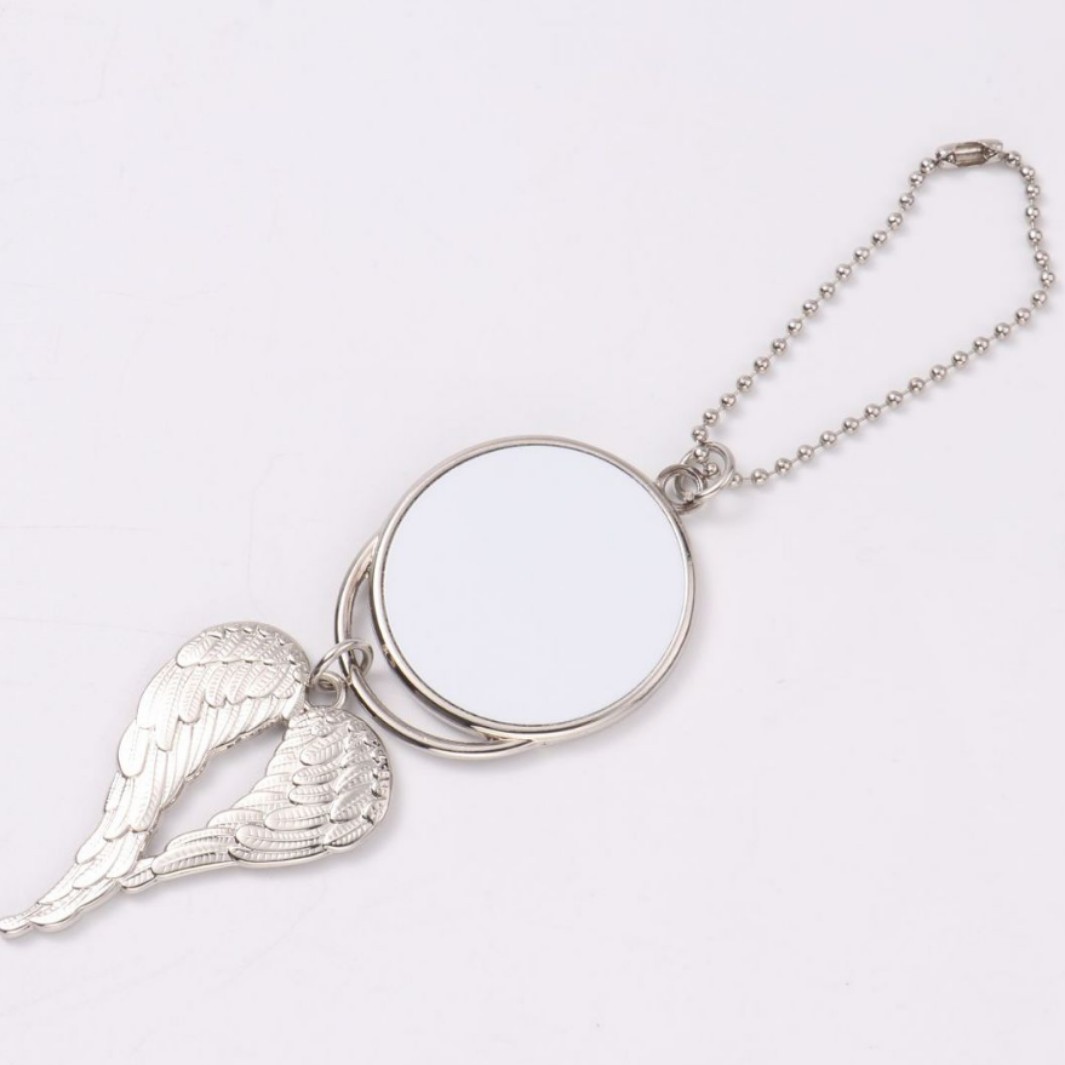 Ventas transfronterizas calientes en blanco de transferencia de calor colgante en forma de corazón de automóviles colgantes de aluminio llaveros de metal Europa y América aleación de regalo