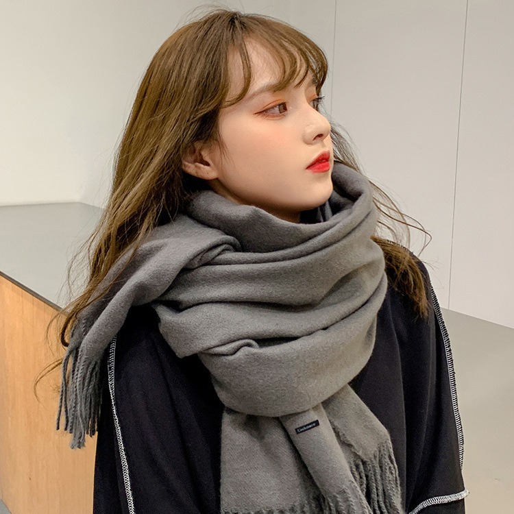 Bufanda gruesa unisex otoño-invierno de cachemira estilo japonés coreano